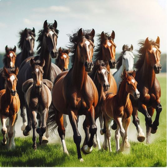 Horses of Different Ages